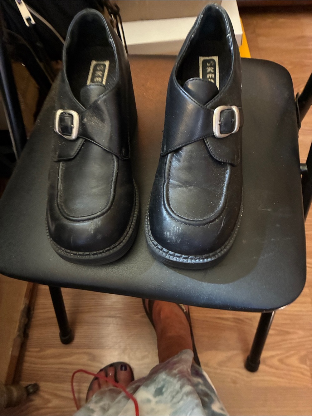 Sketcher y2k buckle loafers